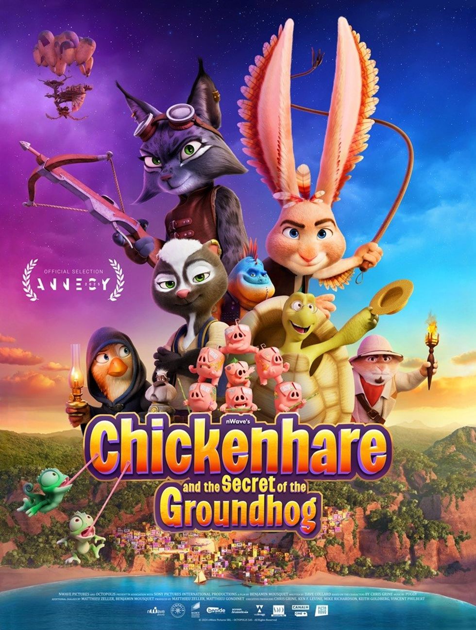 Chickenhare and the Secret of the Groundhog poster.