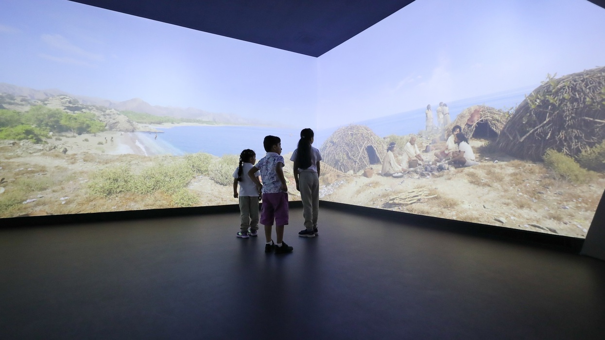 children at Oman Across Ages museum