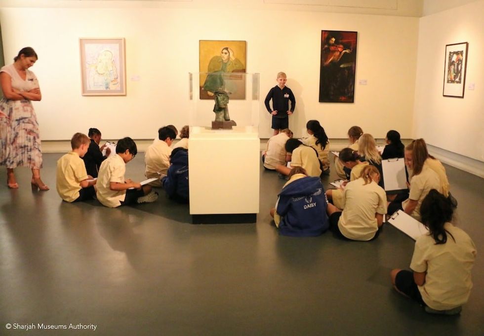 Children enjoy a visit to the museum
