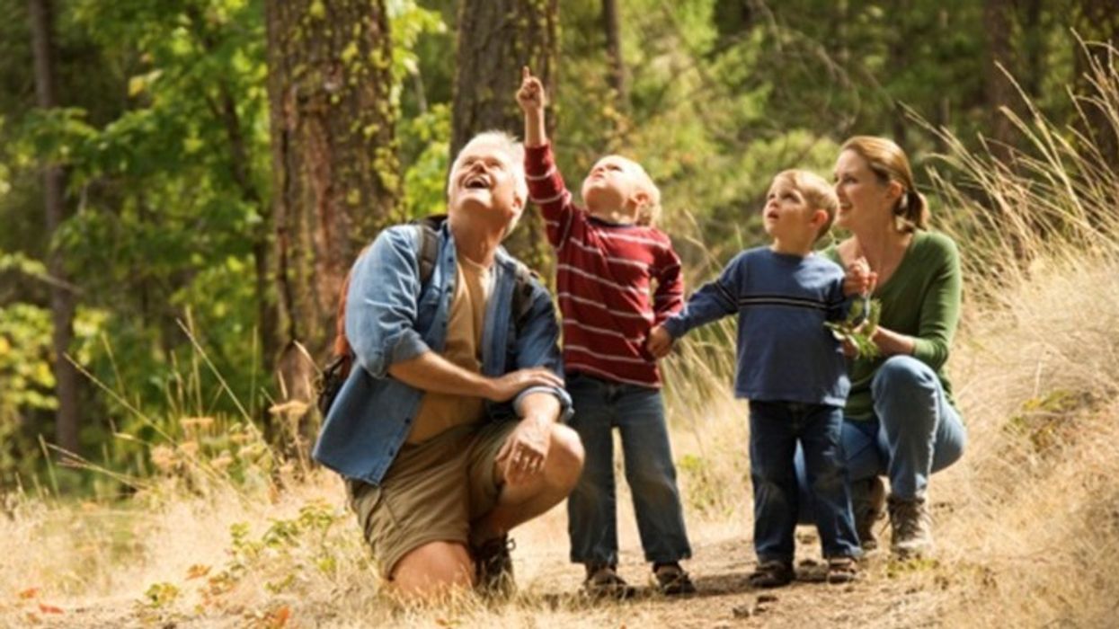children in wildlife conservation habitat