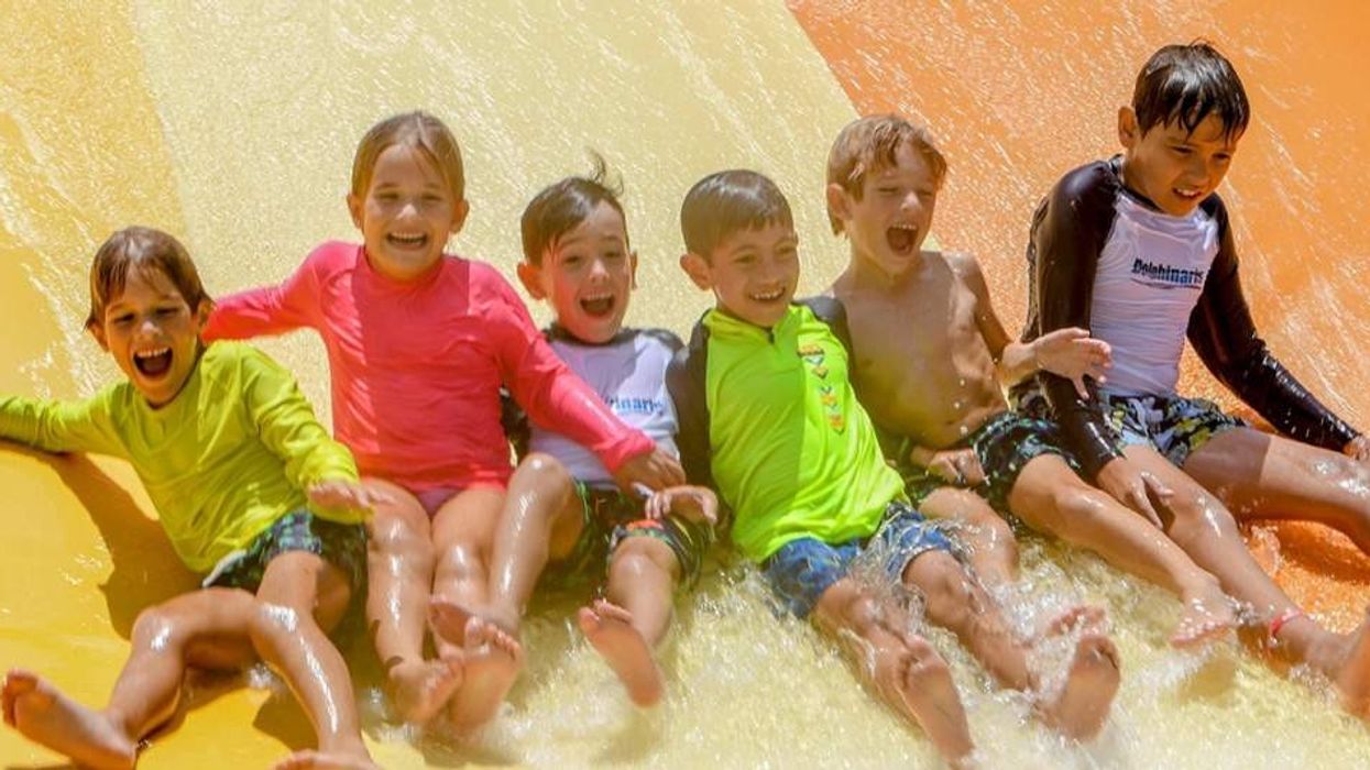 children on waterslide at ventura park venue of iaapa safety forum