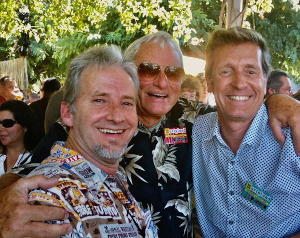 Chris Crump, Rolly Crump and Eddie Sotto at retirement party for WDI president Marty Sklar.