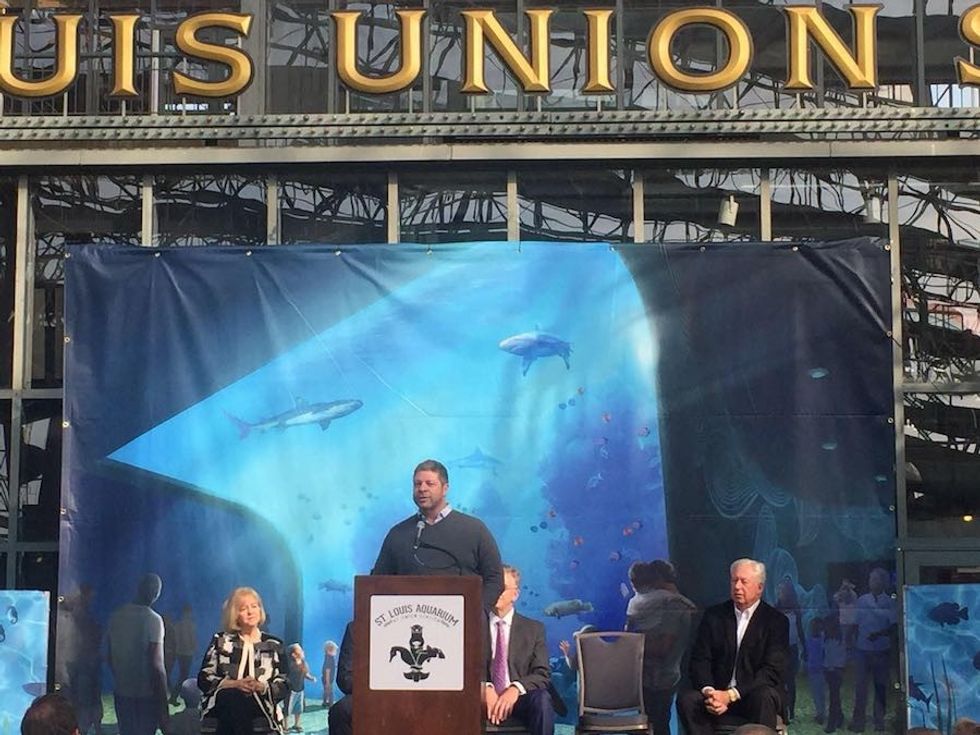 chris davis zooceanarium speaks st. louis aquarium at union station groundbreaking a