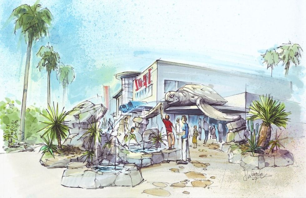 Chris Lange sketch Sea Life Aquarium Legoland California Resort