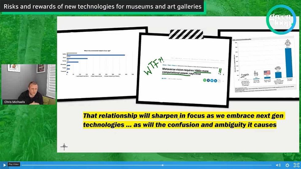 chris michaels national gallery at greenloop - the carbon cost of next gen tech