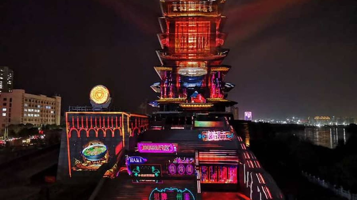 Christie projection Yellow River Tower China