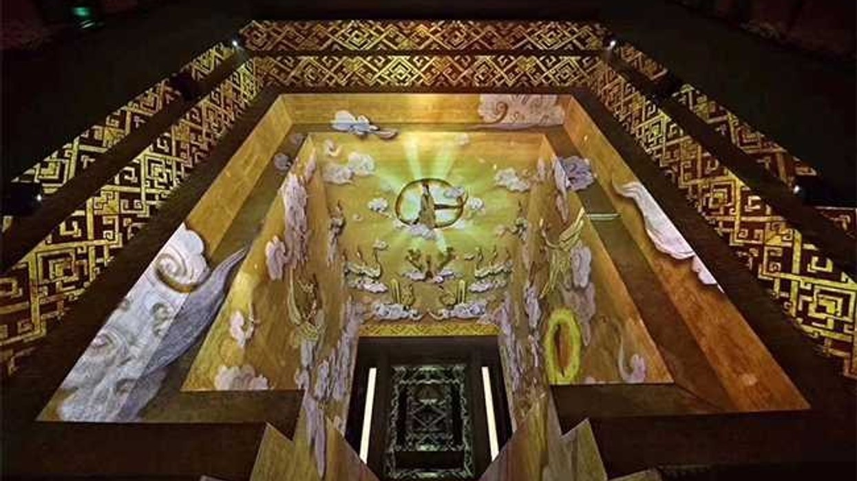 christie projections on lady dai tomb in hunan museum