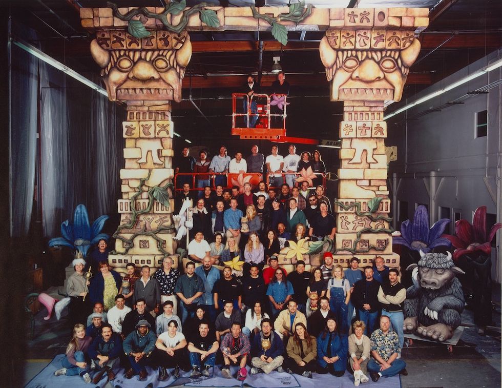 Cinnabar company photo set against Where the Wild Things Are scenery, 1998