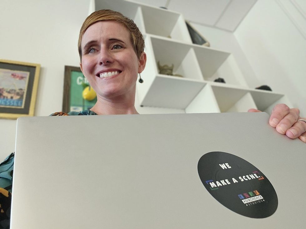 Clara Rice ADKS with MAKE A SCENE Sticker