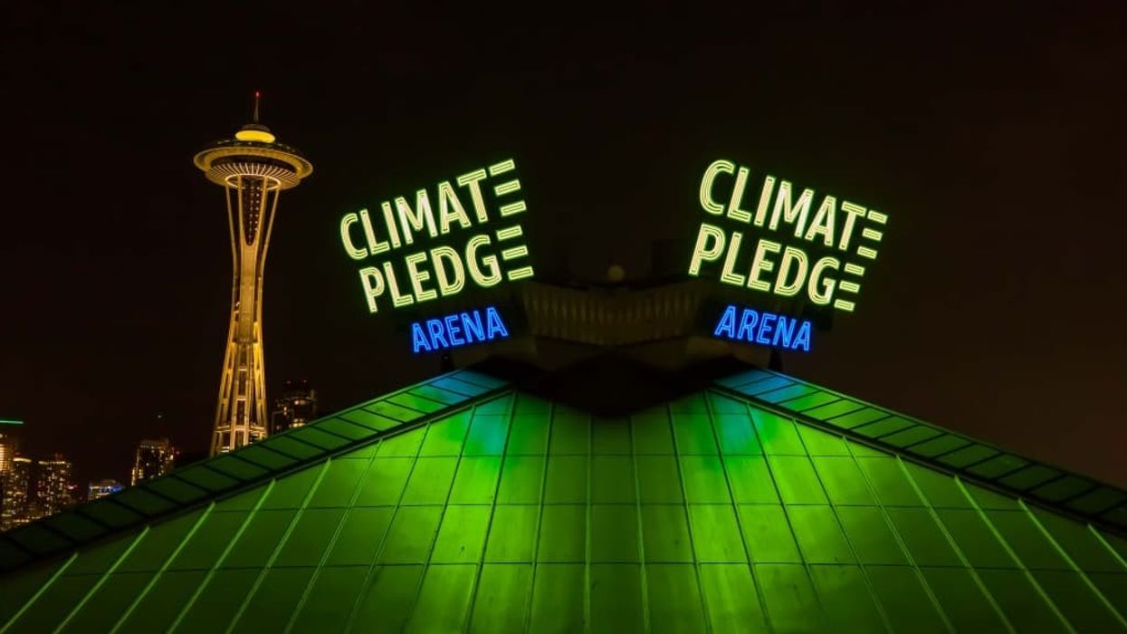 Climate Pledge Arena Exterior Night