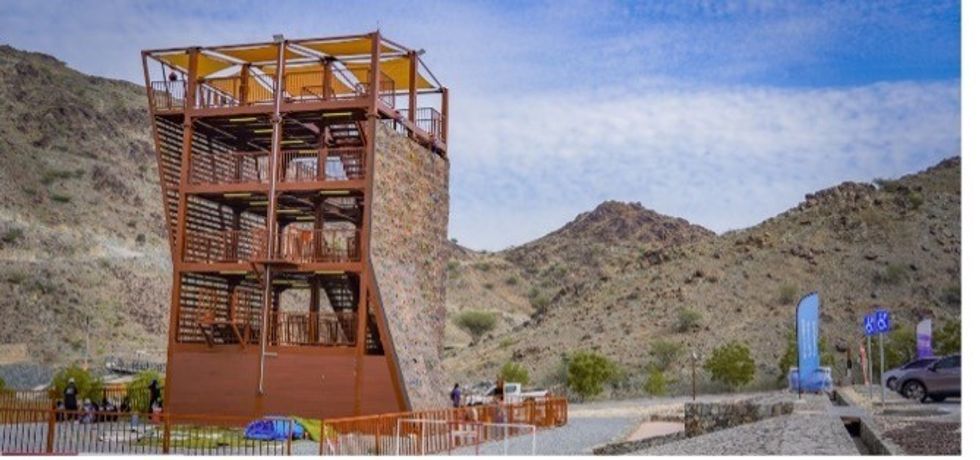 Climbing wall fujairah adventure park