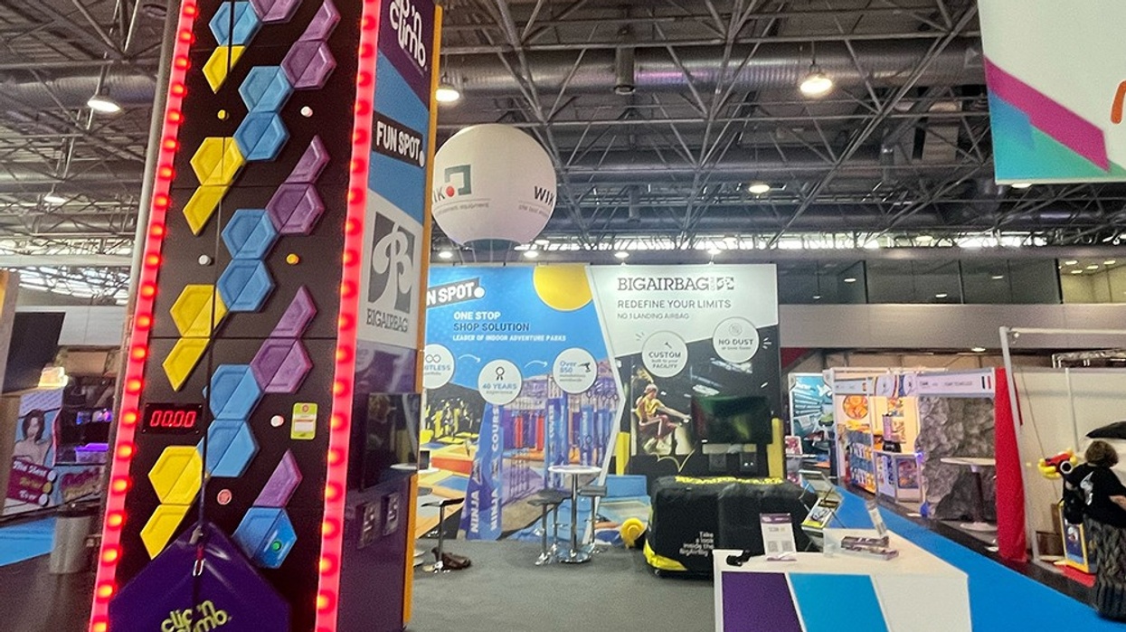 Clip n Climb IAAPA Europe stand 2023
