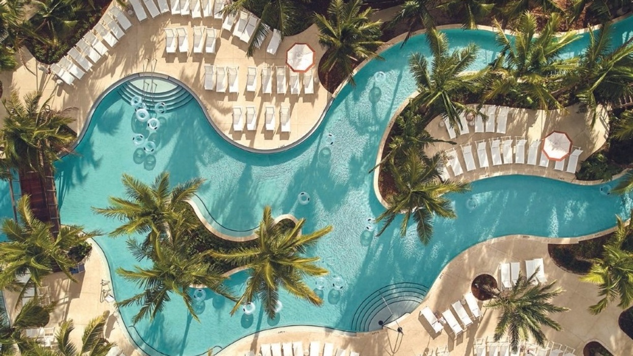 Cloward H20 aerial view Boca Raton pool