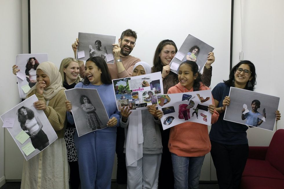 Co-curating This is Me photography display with Young V&A team, east London photographer Rehan Jamil and young people from the Mile End Community Project. © Rehan Jamil Courtesy of Victoria and Albert Museum