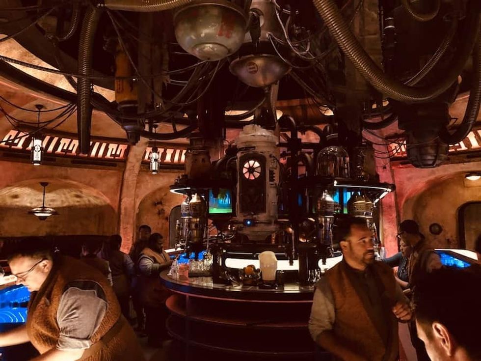 Cocktail canisters at Oga's Cantina