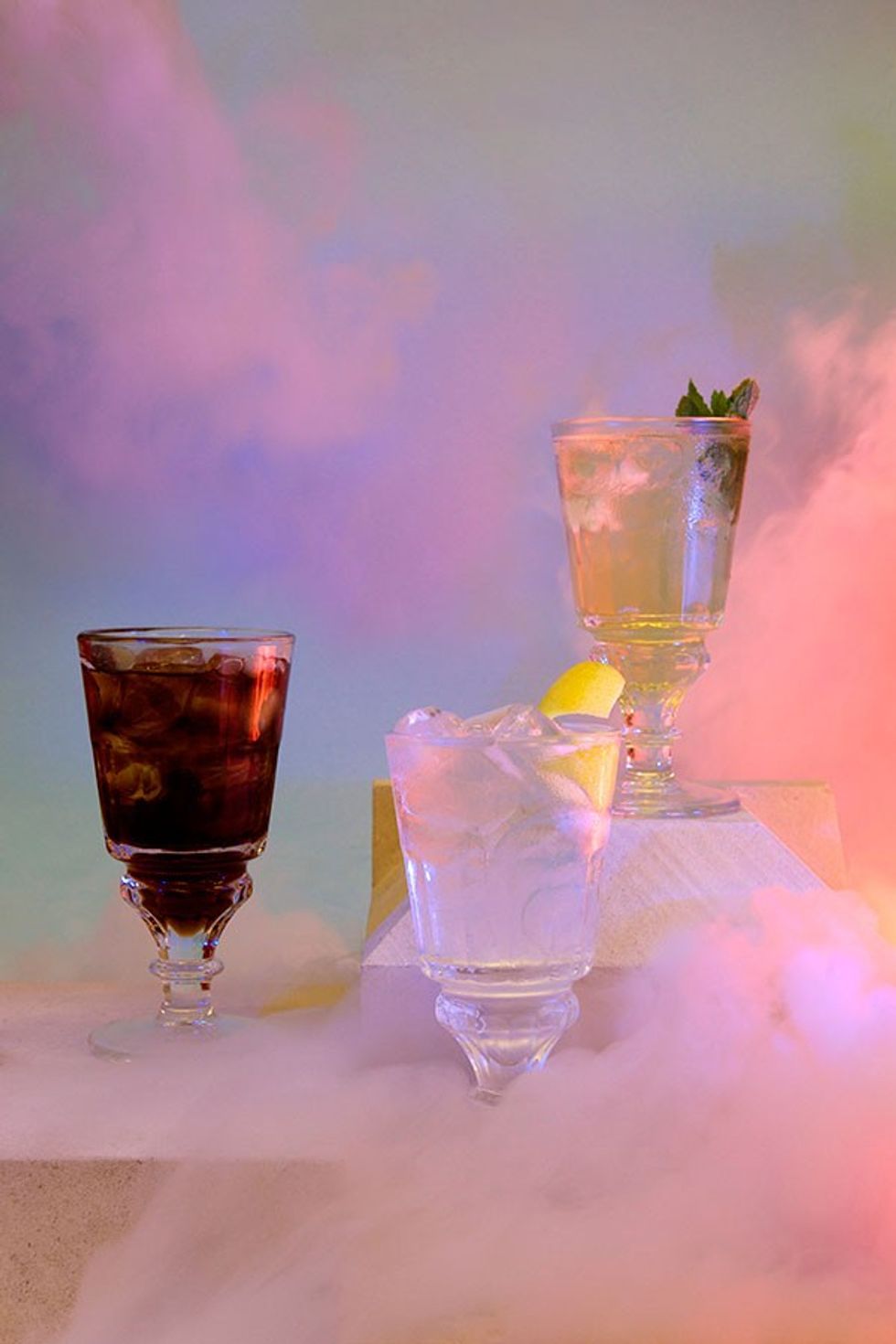 Cocktails at Bompas and Parr's Alcoholic Architecture Breathable Gin and Tonic