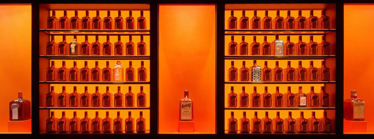 Cointreau Distillery bottles display