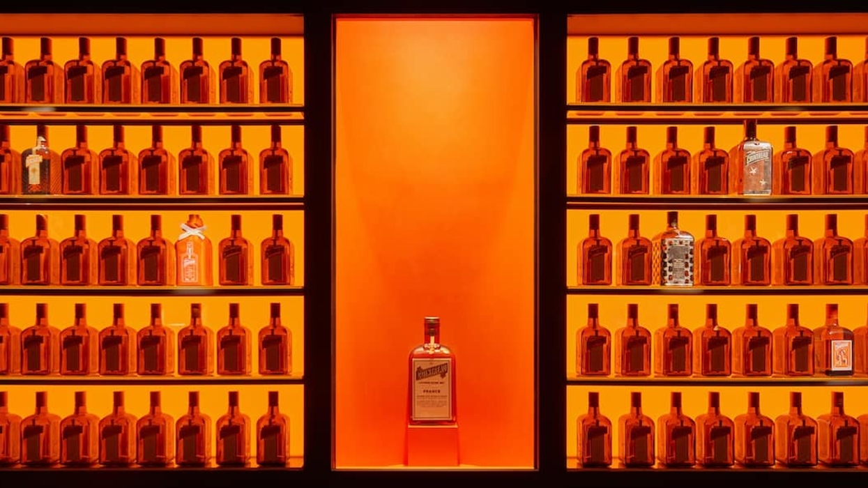 Cointreau Distillery bottles display