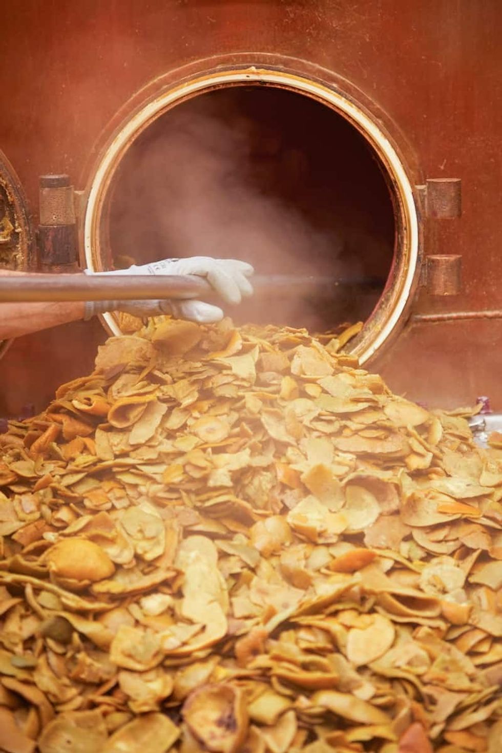 Cointreau distillery orange peel