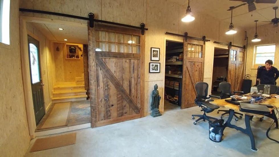 Collaborative workspace of Raven Sun Creative Studio in Middle Grove, NY.