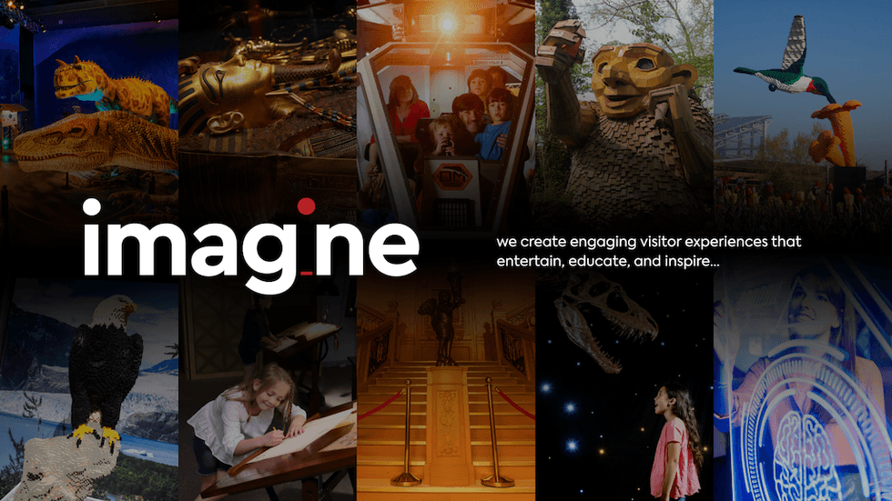 Collage of engaging visitor experiences with the word "imagine" in bold white letters.