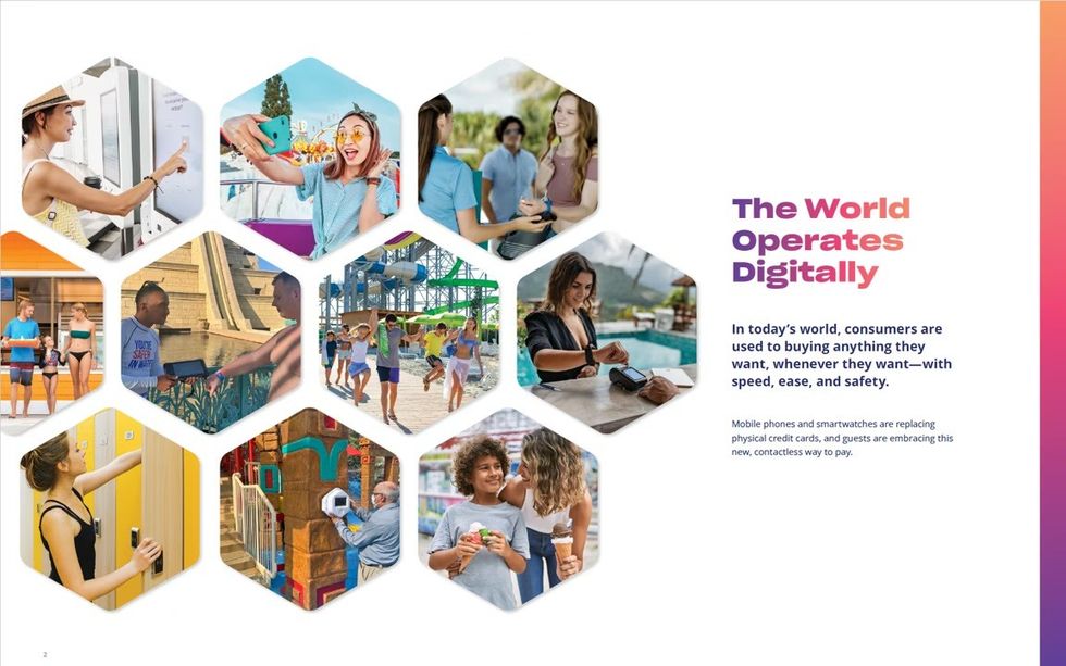 Collage of people using digital devices, with text about digital consumerism.