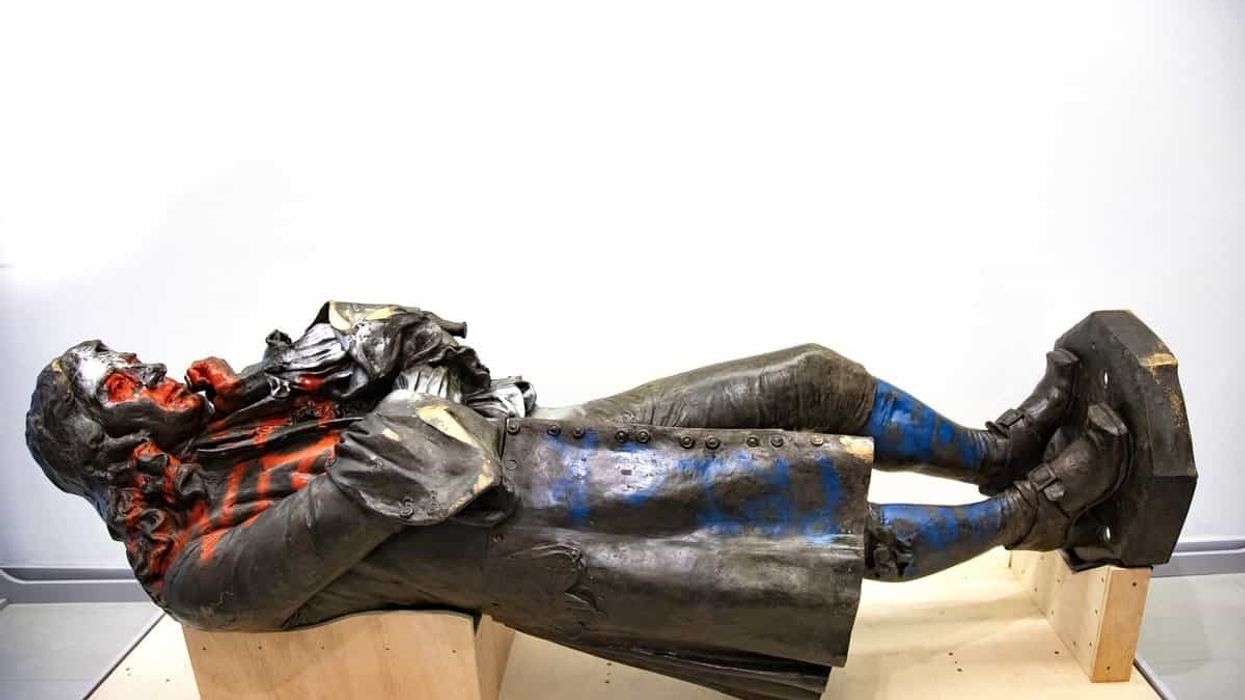 colston statue m shed museum bristol