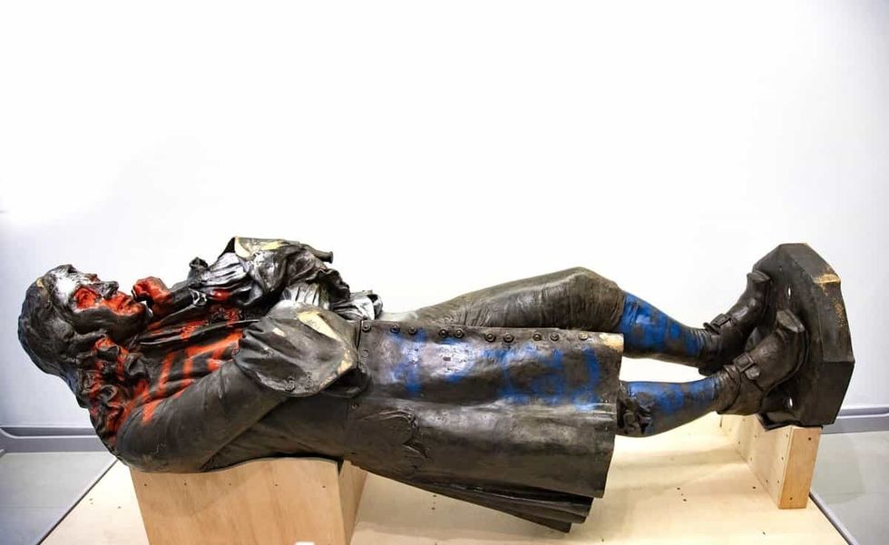 colston statue m shed museum bristol