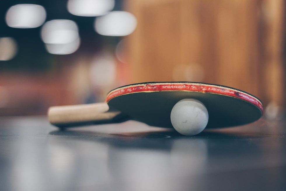 competitive socialising ping pong