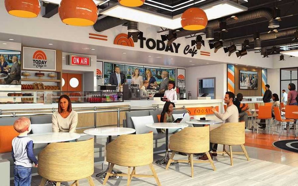Concept art of the TODAY Cafe at Universal Studios Florida