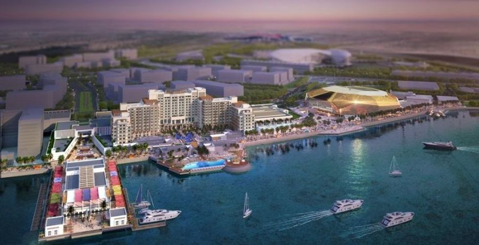 Concept art of Yas Bay