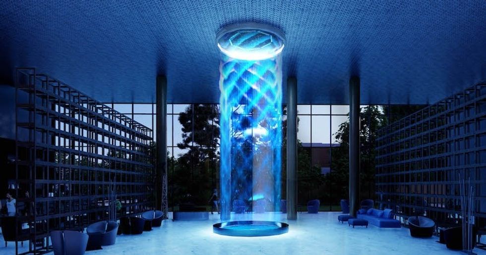 Concept Artwork for Interior Digital Rain System