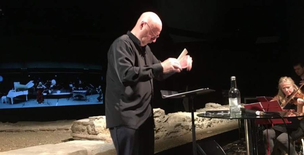 conductor at guildhall amphitheatre for simultaneous brandenburg gate museum concert