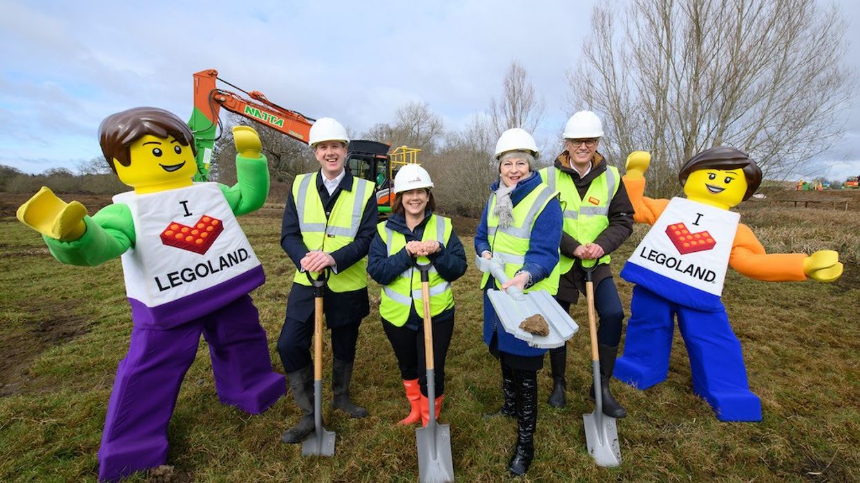 construction begins legoland woodland village