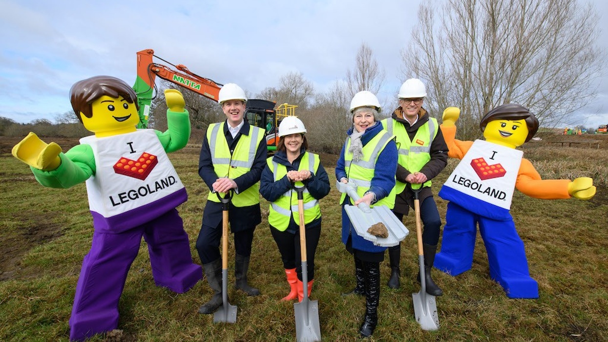 construction begins legoland woodland village