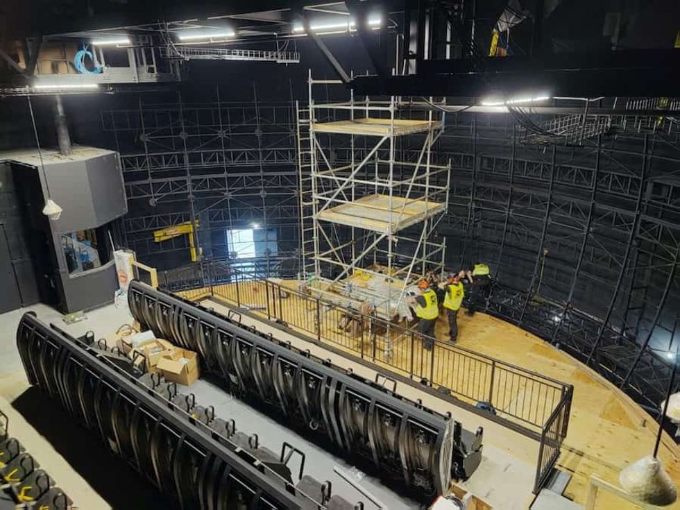 construction flying theatre the island pigeon forge