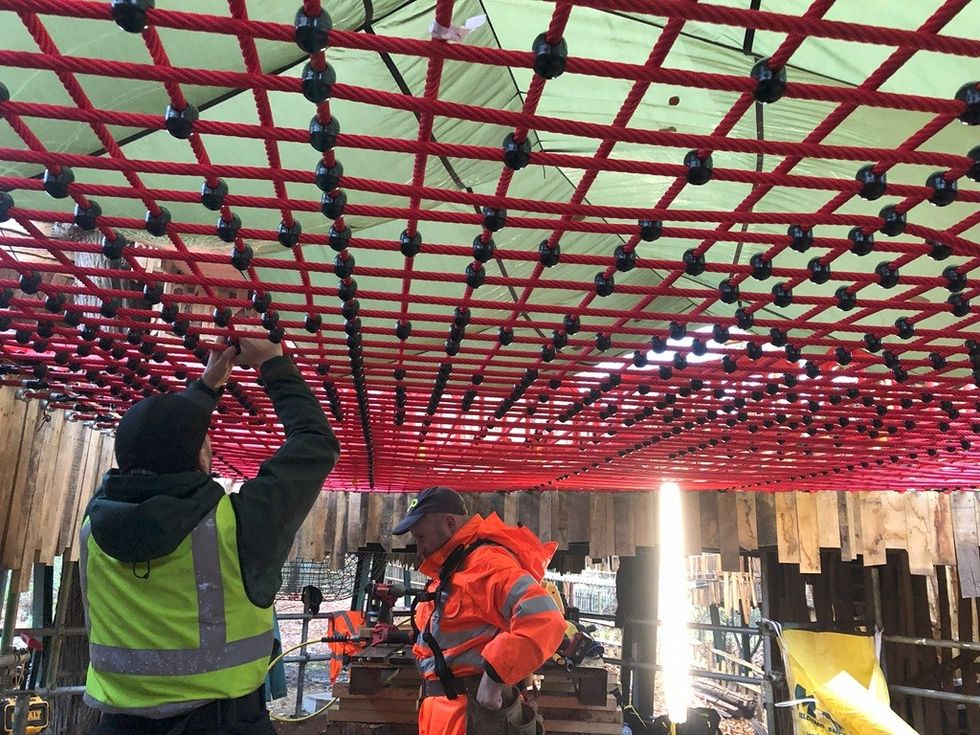 Construction of net at WGP