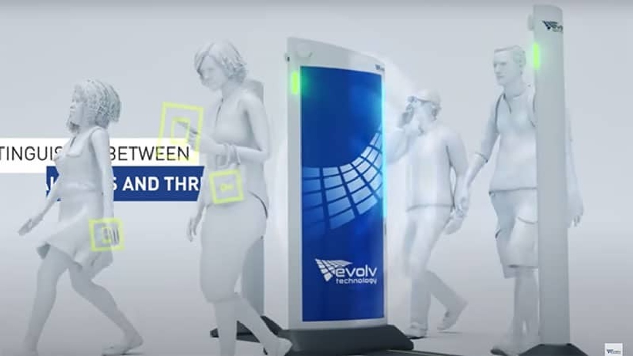 contactless security scanner disney evolv