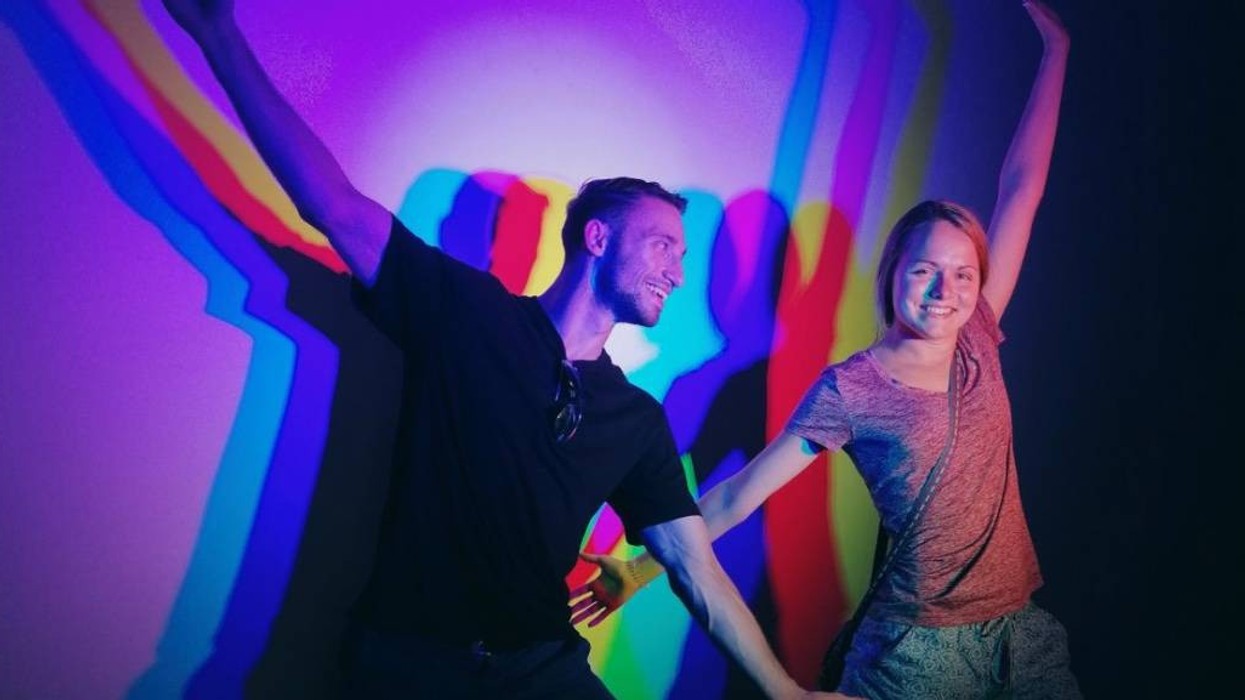 Couple at Museum of Illusions