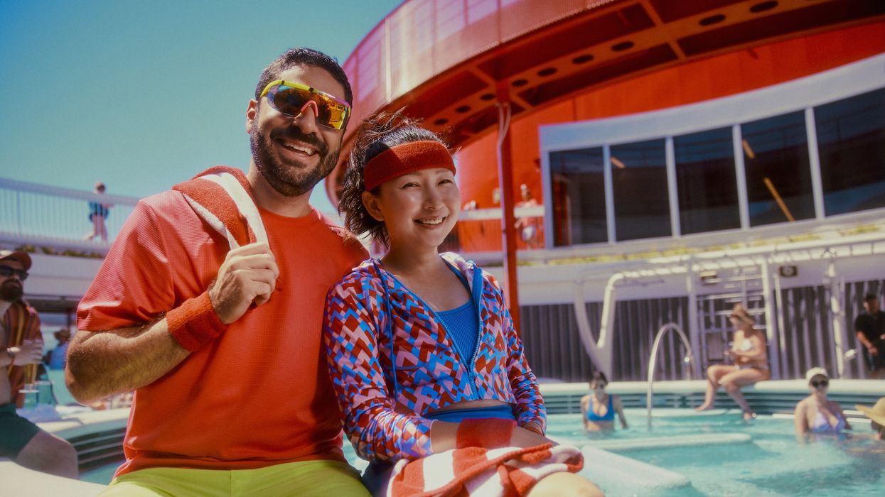 Couple on Virgin's Valiant Lady