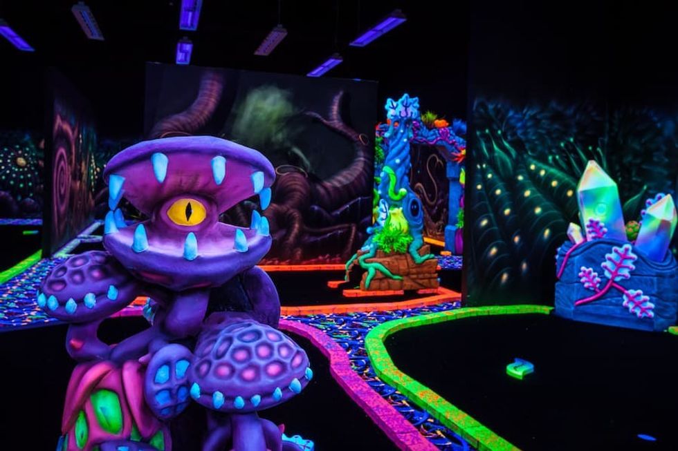 crazy golf at Scene75