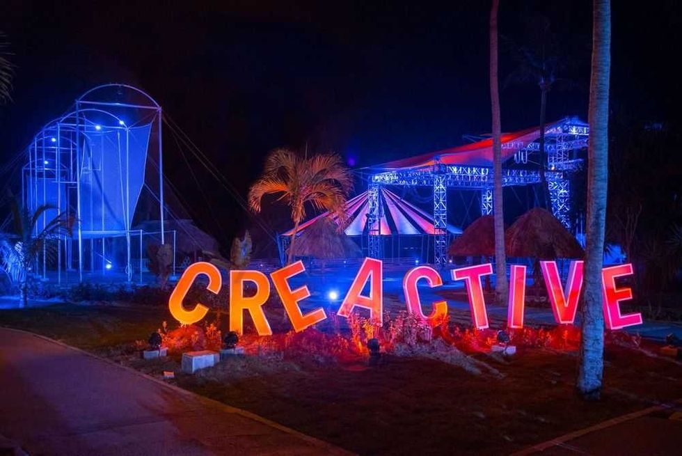 CREACTIVE entrance at Club Med Punta Cana at night