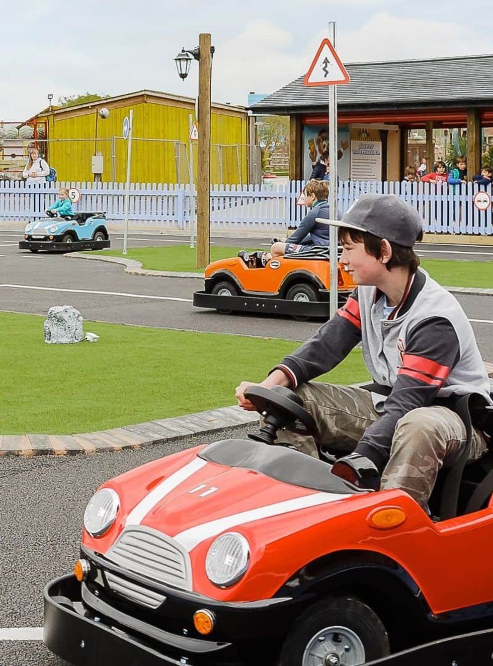 Crealy Theme Park go kart