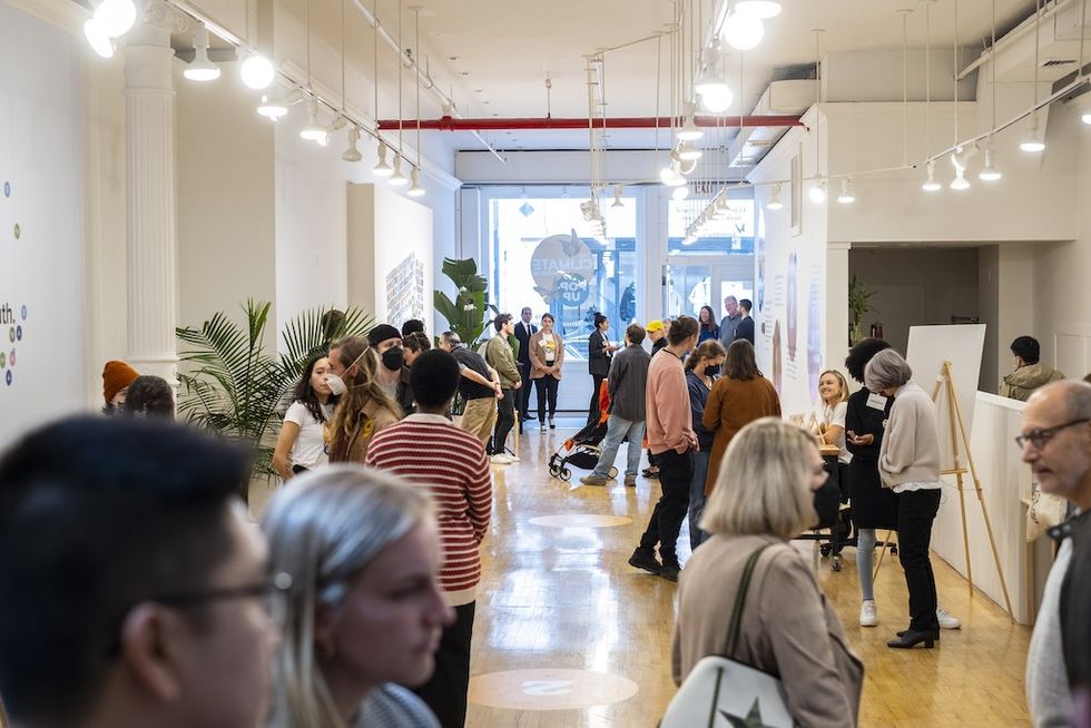 Crowd at The Climate Museum Pop Up