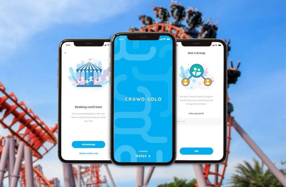 Crowd Solo App by Holovis for social distancing reinvent theme park