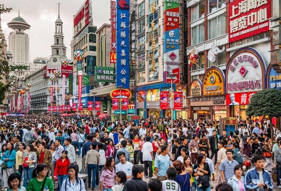Crowds in Asia culture