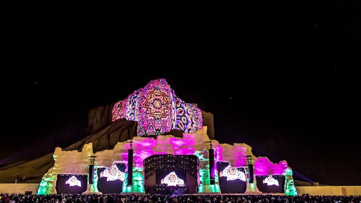 Dakar Qiddiya projection mapping show Barco