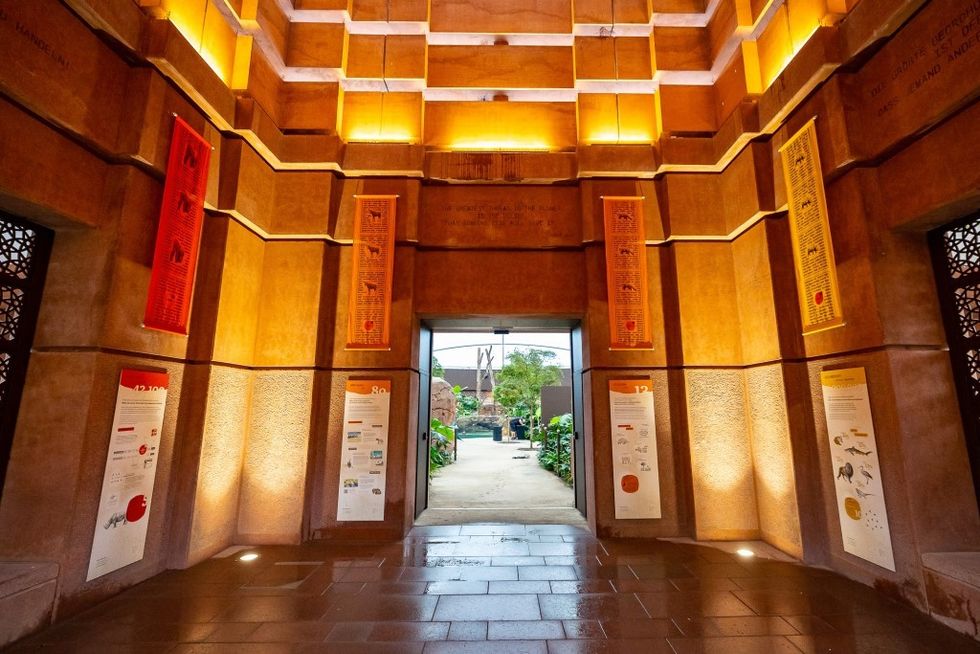 dan pearlman Group Rhinoceros Pagoda interior