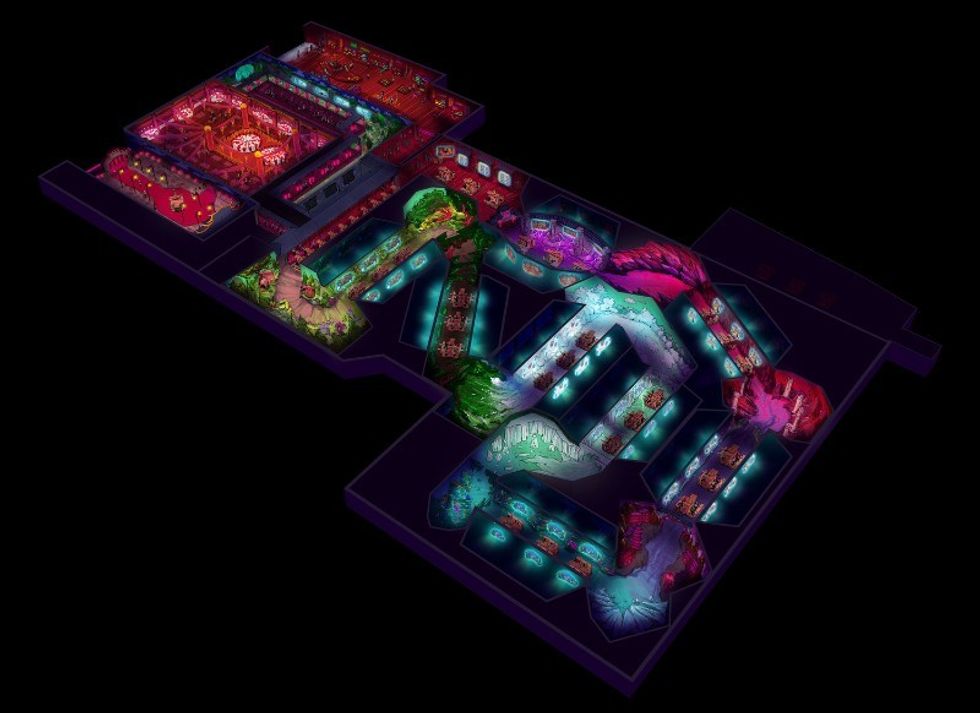 Dark ride track layout - Zhongkui