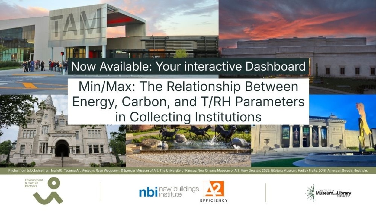 Dashboard launch: energy and carbon relationship in museums, featuring various institutions.